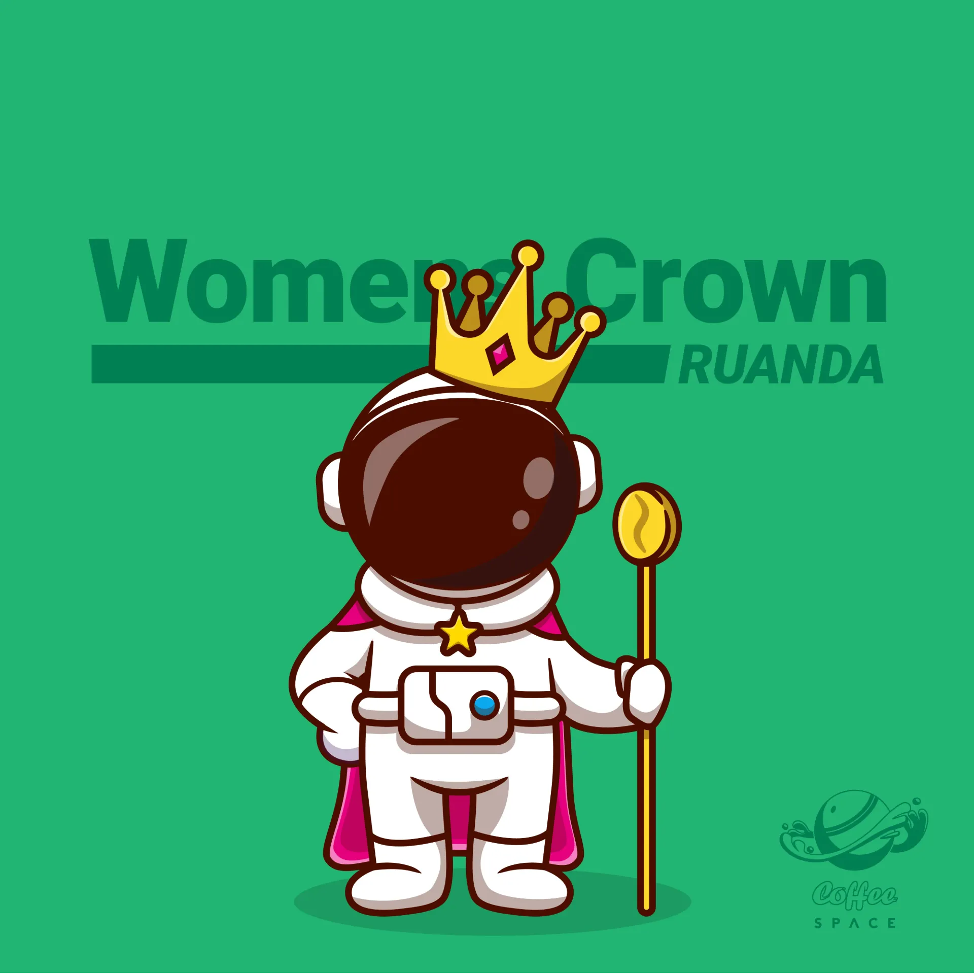 Womens Crown Green Coffee
